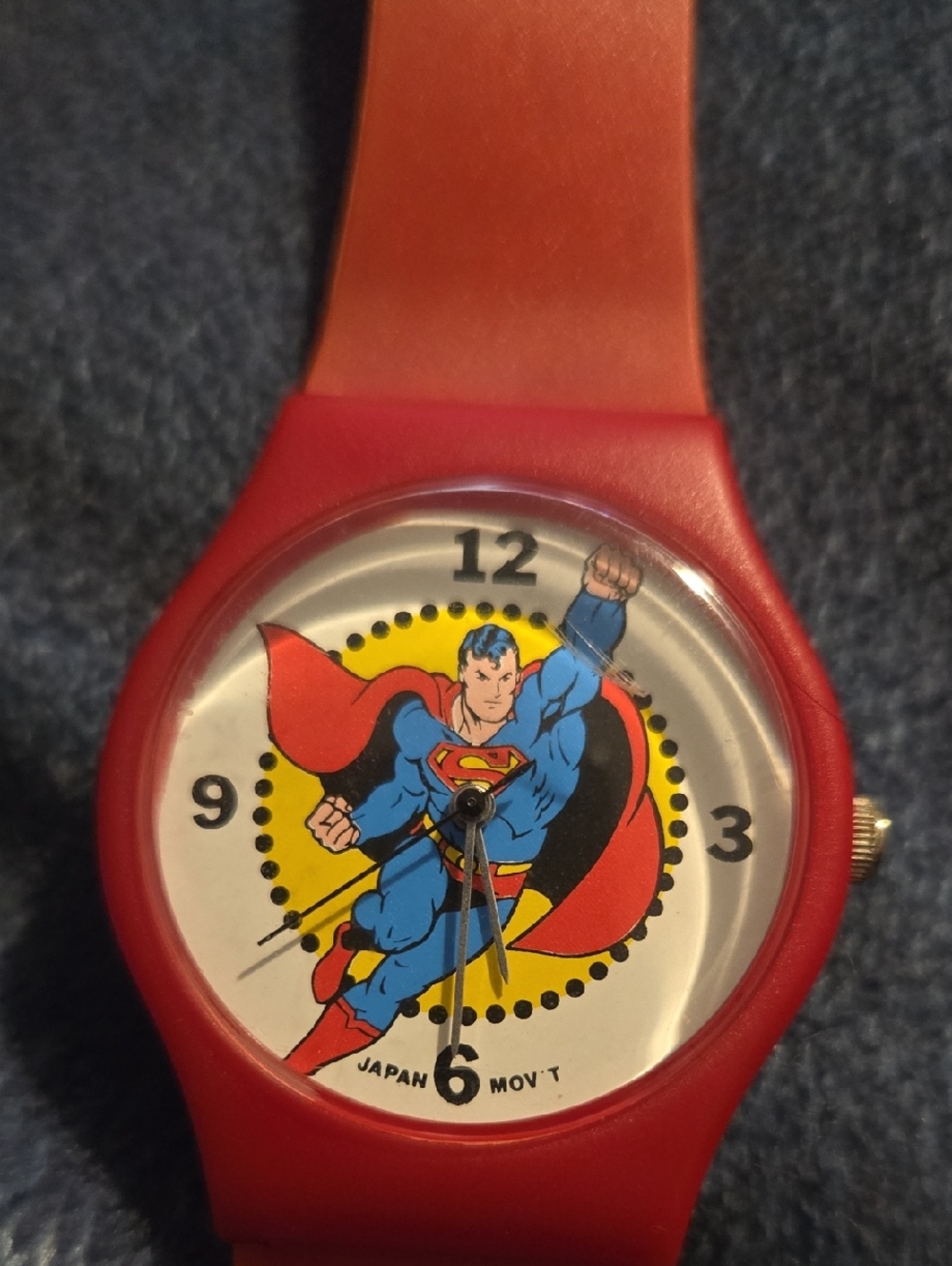 VTG Superman Watch U.D. Watch Co 1987 D.C. Comics